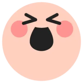 😄 Emoticono, Cara, Emoji, Expresión, Dibujo animado, Pegatina telegram sticker