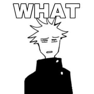 🔌 WHAT Anime, Manga, Expressie, Vraag, Verward, Gekrabbel, Wat telegram sticker