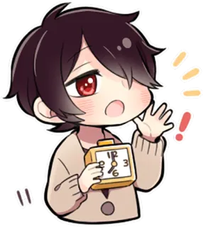 ⏰ anime, desenho animado, despertador, sonolento, mangá telegram sticker