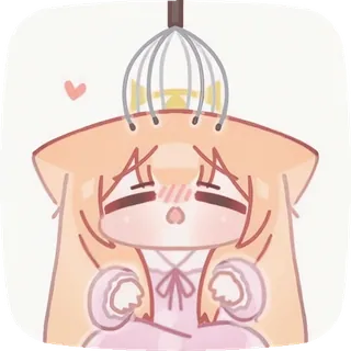 ☺️ anime, carino, cartoni animati, massaggio alla testa, kawaii, adesivo telegram sticker