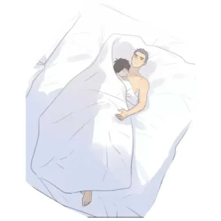 😴 tidur, tempat tidur, pasangan, kasih sayang, cinta, nyaman, kartun telegram sticker