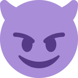 😈 emoji, devil, evil, demon, purple telegram sticker