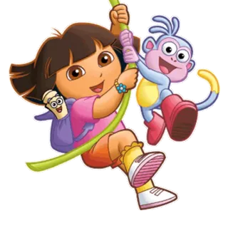 🐵 Dora Dora the Explorer การ์ตูน, เด็ก, ผจญภัย, นักสำรวจ, Nickelodeon telegram sticker