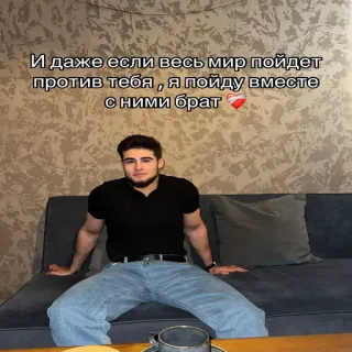 ❤️ И даже если весь мир пойдет
против тебя, я пойду вместе
с ними брат telegram sticker