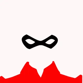 🆒 máscara, super-herói, banda desenhada, fantasia telegram sticker