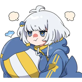 😣 アニメ, ステッカー, かわいい, 漫画, ちび telegram sticker