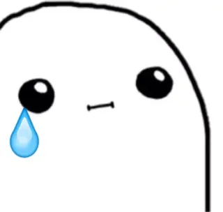 😢 грустный, плач, слеза, эмодзи, грусть, депрессия telegram sticker