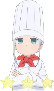 👩‍🍳 Anime, Chef, Étoiles, Mignon, Cuisine telegram sticker