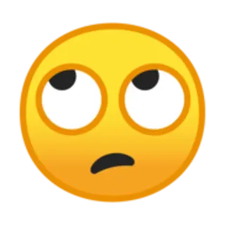 🙄 emoji, face, eyes, expression, yellow telegram sticker