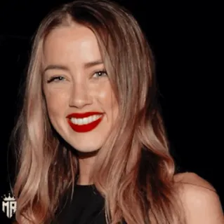 💋 Amber Heard эмбер хёрд, актриса, знаменитость, женщина, портрет, улыбка telegram sticker