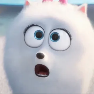 ❄️ Gidget The Secret Life of Pets собака, милый, животное, мультфильм, Гиджет, Тайная жизнь домашних животных whatsapp sticker