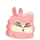 😘 สัตว์, สีชมพู, ตัวลามา, การ์ตูน, น่ารัก, ตลก, โง่ whatsapp sticker