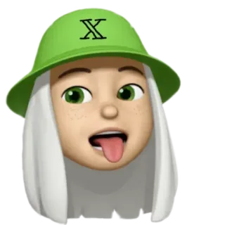 😜 Emoji, Memoji, Person, Hut, Zunge telegram sticker
