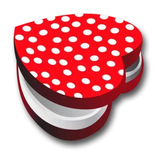 🤤 coeur, pois, rouge, blanc, amour, romantique, cadeau, Saint Valentin telegram sticker