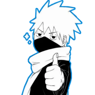 👍 Kakashi Naruto 카카시, 나루토, 애니메이션, 만화, 좋아요, 캐릭터, 닌자 telegram sticker