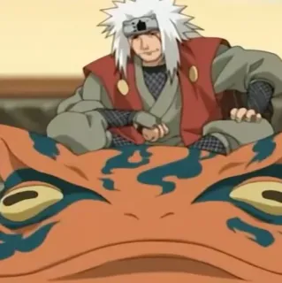 ☁️ Jiraiya Naruto jiraiya, naruto, anime, manga, sabio, rana telegram sticker