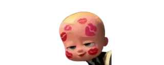 ✨ Boss Baby The Boss Baby bambino, cartone animato, baci whatsapp sticker