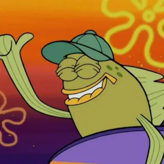 🤙 Bubble Bass Spongebob Squarepants dessin animé, poisson, Spongebob, Nickelodeon, Bubble Bass whatsapp sticker