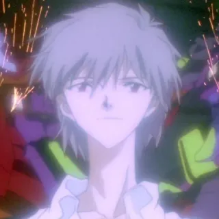 🧊 Kaworu Nagisa Neon Genesis Evangelion anime, kaworu, nagisa, evangelion, eva telegram sticker