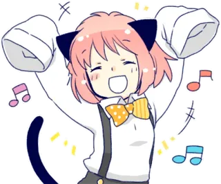 👐 Anya Forger Spy x Family anya, anime, desenho animado, fofo, spy x family, forger, celebração telegram sticker