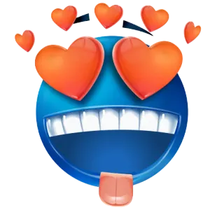 😍 amore, emoji, felice, faccia, cuori telegram sticker