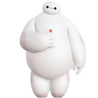👀 Baymax Big Hero 6 baymax, robot, héroe, disney, dibujos animados, grandes héroes, androide whatsapp sticker