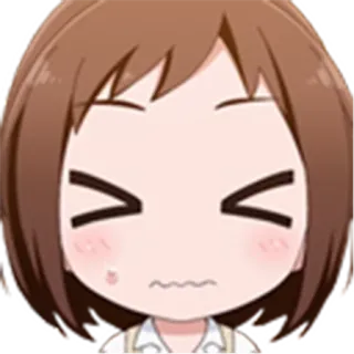 😖 アニメ, 漫画, 可愛い, カワイイ, 表情, 恥ずかしい whatsapp sticker