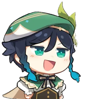 😎 Venti Genshin Impact Anime, Videogioco, Venti, Genshin Impact, Chibi telegram sticker