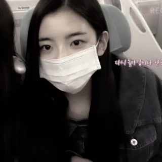 😷 다시돌아갑니다 한국 女性, 面具, 韩国, 女孩, 黑发, 亚洲 telegram sticker
