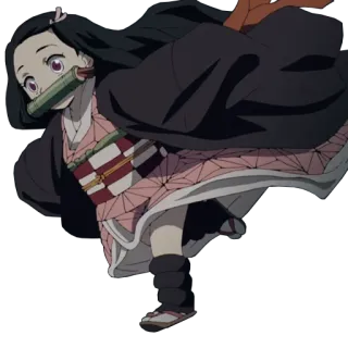 💨 Nezuko Kamado Demon Slayer 네즈코, 귀멸의 칼날, 애니메이션, 캐릭터, 만화 telegram sticker