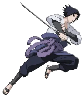 😒 Sasuke Naruto Аниме, Манга, Ниндзя, Меч, Самурай telegram sticker
