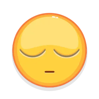 🙄 Emoji, Gesicht, Gelb, Ausdruck, Geschlossene Augen telegram sticker