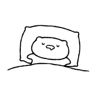 💤 animale, dormire, orso, cuscino, cartone animato, letto, sonno telegram sticker