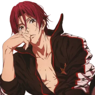 😕 Rin Matsuoka Free! Anime, Rin Matsuoka, Free!, Esportes, Natação whatsapp sticker