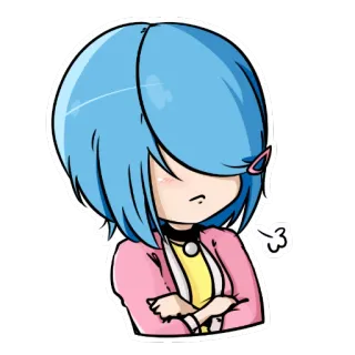 😤 Anime, Manga, Cartoon, Illustration, Mädchen, Süß telegram sticker