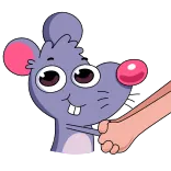 🤝 Cartone animato, Topo, Animale, Carino, Personaggio telegram sticker