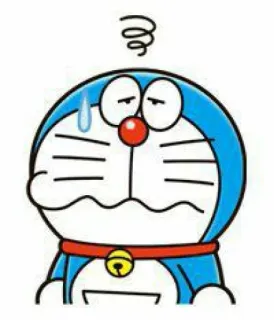 💖 Doraemon doraemon, anime, desenho animado, personagem, ilustração, gato azul, fofo, preocupado telegram sticker