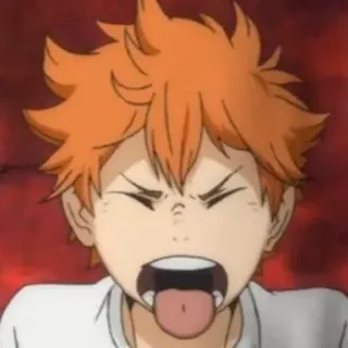 ☀️ Hinata Haikyuu!! anime, haikyuu, hinata, sticker, funny, expression, tongue out telegram sticker