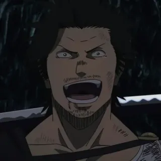 🚬 Yami Sukehiro Black Clover Anime, Charakter, Yami Sukehiro, Black Clover, Manga whatsapp sticker