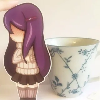 🥺 Yuri Doki Doki Literature Club! anime, sticker, cute, Yuri, Doki Doki Literature Club!, kawaii telegram sticker