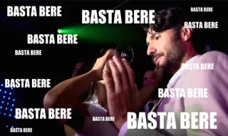 👎 BASTA BERE выпивка, алкоголь, вечеринка, праздник whatsapp sticker