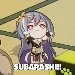 🛐 SUBARASHI!! anime, cute, sticker, japanese, subarashi telegram sticker