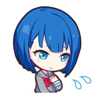 🎤 Anime, Mädchen, Traurig, Tränen, Niedlich telegram sticker