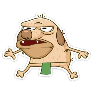 🙄 Cartone animato, Cane, Animale, Divertente, Adesivo whatsapp sticker