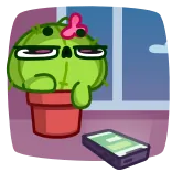 Cactus And Balloon whatsapp stickers