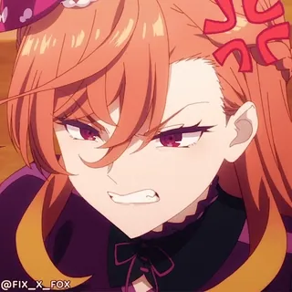 😡 Anime, Wütend, Ausdruck, Cartoon, Mädchen telegram sticker