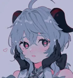 💗 Ganyu Genshin Impact anime, genshin impact, ganyu, cute, fanart, video game, character telegram sticker