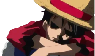 😞 Monkey D. Luffy One Piece Anime, One Piece, Monkey D. Luffy, Luffy telegram sticker