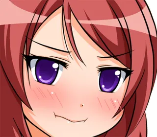 😡 ragazza anime, cartone animato, manga, carina, espressione facciale whatsapp sticker