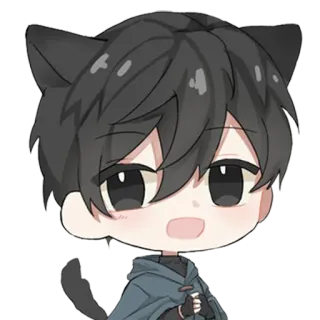 😀 Anime, Catboy, Neko, Bonito, Chibi, Personagem whatsapp sticker